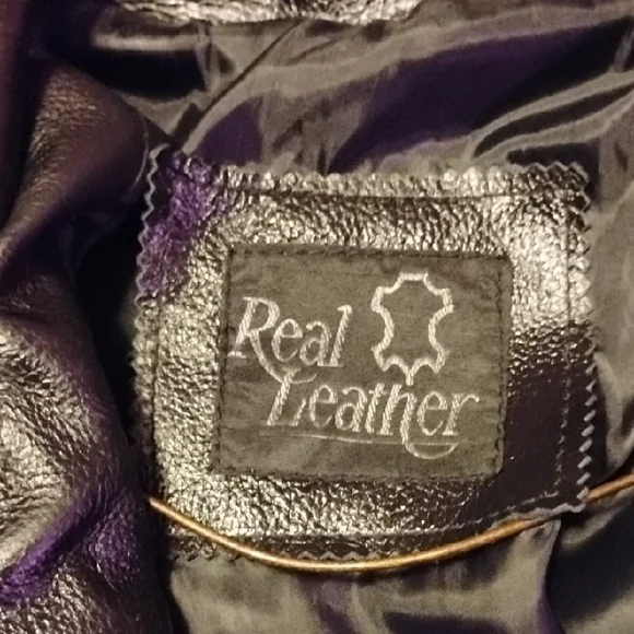 Women's M Black Tribal Leather Fringe Jacket w/ Beaded Straps & Turtles - Picture 2 of 6